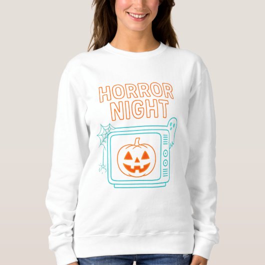 Horror Night Neon Halloween Kleding unisex Trui (Voorkant)