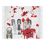 Horror Night Puzzel<br><div class="desc">Zombie Meisjes en Mummy Halloween Poster</div>