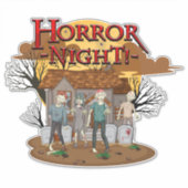 Horror Night Zombies Sticker (Voorkant)