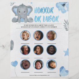 Horror of Labour [Elephant [Blue]] Briefhoofd