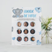 Horror of Labour [Elephant [Blue]] Briefhoofd (Staand voorkant)