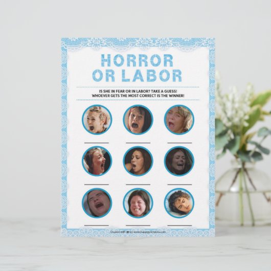 Horror of Labour [Luxe Lace [blauw]] Briefhoofd (Staand voorkant)