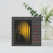 Horror Party Vampire Uitnodiging (Staand voorkant)