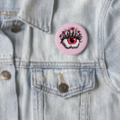 Horror Pastel Gothic Eye Macabre Pink Creepy Ronde Button 5,7 Cm (In situ)