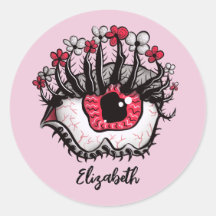 Horror Pastel Gothic Eye Macabre Roze Creepy Name