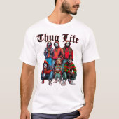 Horror Personages Thug Life Shirt, Halloween Funny T-shirt (Voorkant)
