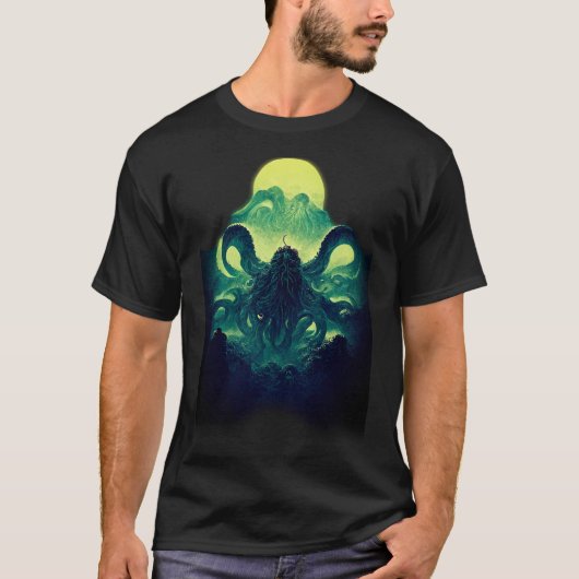 Horror-pictogrammen - Cthulhu Rising T-shirt (Voorkant)