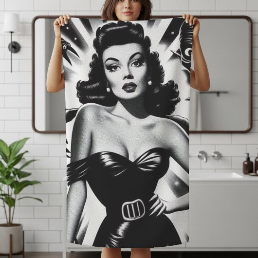  Horror Pin-up Badhanddoek