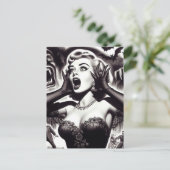  Horror Pin-up Briefkaart (Staand voorkant)