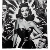  Horror Pin-up Douchegordijn (Voorkant)
