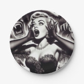  Horror Pin-up Papieren Bordje (Voorkant)
