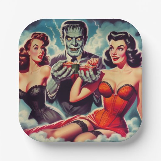  Horror Pin-ups Papieren Bordje (Voorkant)
