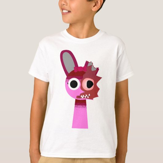 Horror Pinki from Sprunki Retake T-shirt (Voorkant)