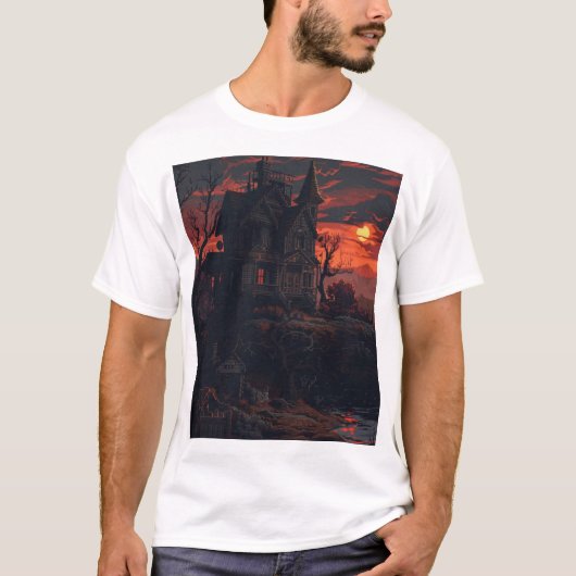 Horror Pixel Art AR-57 gestileerd T-shirt (Voorkant)