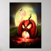Horror pomkin schreeuwt | AI Art Poster (Voorkant)