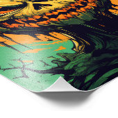 Horror Pumpkin Halloween Foto Afdruk (Hoek)