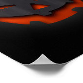 Horror Pumpkin Halloween Y, Funny Gift  Poster (Hoek)