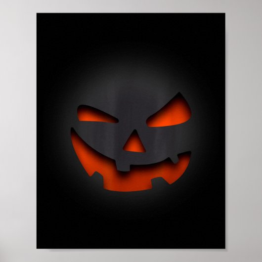 Horror Pumpkin Halloween Y, Funny Gift  Poster (Voorkant)