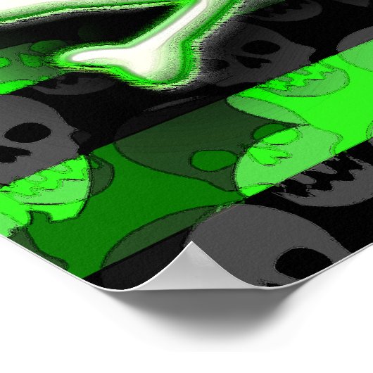 Horror Punk Skull Poster (Hoek)