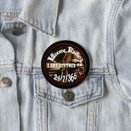 Horror Radio geknipt knoopspeld Ronde Button 7,6 Cm