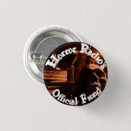 Horror Radio's Officiële Duivel Oranje Knop Speld Ronde Button 3,2 Cm
