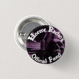 Horror Radio's Officiële Duivel Paarse Knopspeld Ronde Button 3,2 Cm