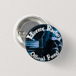 Horror Radio's Officiële Fiend Blauwe Knop Speld Ronde Button 3,2 Cm