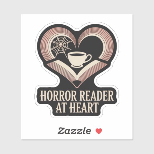 Horror Reader in het hart Sticker (Vel)