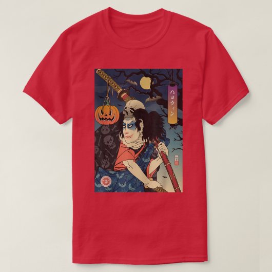 Horror Samurai Joke Death T-shirt (Design voorkant)