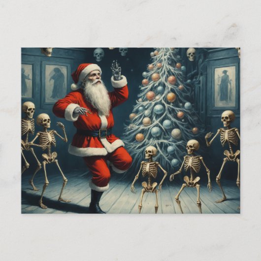 Horror Santa en de dansende skeletten Briefkaart (Voorkant)