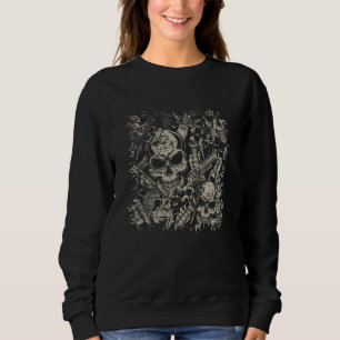 Horror Schedels En Pistool Halloween Fairtrade Vin Trui