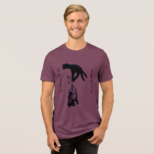 Horror Skeleton Creepy Human Skeleton Cage Tri-Blend Shirt