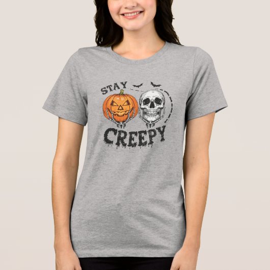  Horror Skeleton Hand - Blijf griezelig Tri-Blend Shirt (Voorkant)