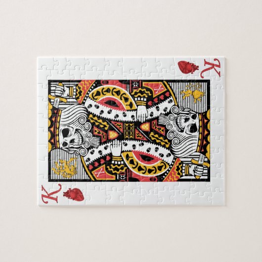 Horror Skeleton King-spelkaart Legpuzzel (Horizontaal)