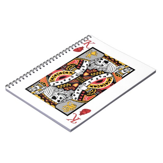 Horror Skeleton King-spelkaart Notitieboek (Linkerzijde)