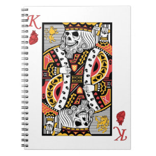 Horror Skeleton King-spelkaart Notitieboek