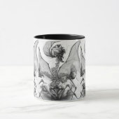 Horror Skeleton Monster Kunst tegen de Gothic van  Mok (Midden)