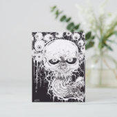Horror Skull Art Briefkaart (Staand voorkant)