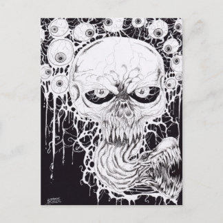 Horror Skull Art Briefkaart
