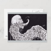 Horror Skull Serpent Fantasy Art Briefkaart (Voorkant / Achterkant)