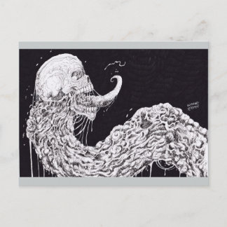 Horror Skull Serpent Fantasy Art Briefkaart
