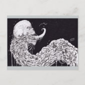 Horror Skull Serpent Fantasy Art Briefkaart (Voorkant)