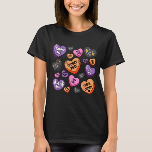 Horror Soky Candy Heart Valentines Day Lover Tee H T-shirt (Voorkant)
