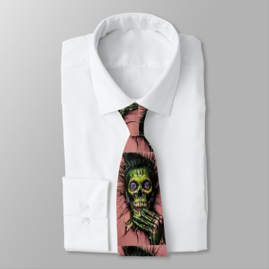 Horror Spooky Creepy Skull Stropdas (Gebonden)