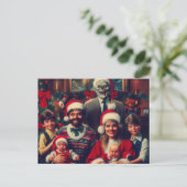 Horror Spooky Kerstmis Retro Familie Portret Briefkaart (Staand voorkant)