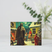 Horror Spooky Kerstwinter Briefkaart (Staand voorkant)