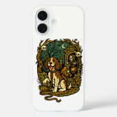 Horror Spooky Skeleton Dog Aesthetic Case-Mate iPhone Case (Achterkant)