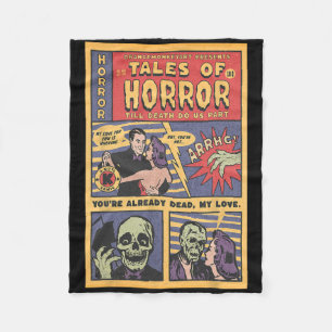 Horror  stripboek Retro Halloween Spooky S Fleece Deken
