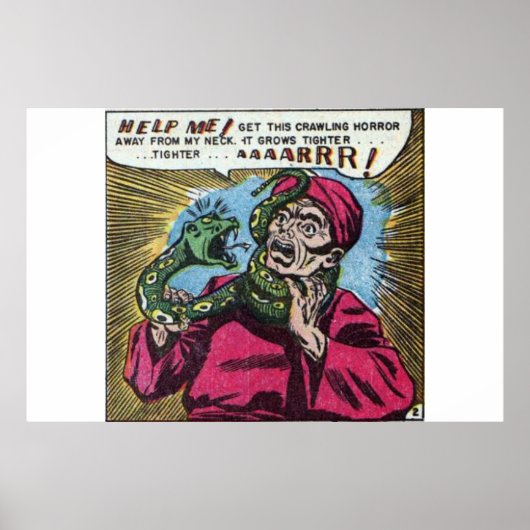 Horror strips | 70s Retro-stripboeken Poster (Voorkant)