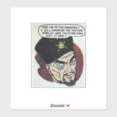 Horror strips | 80s Retro-stripboeken Sticker (Vel)
